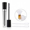 Tube Mascara Vide et Brosse pour Cils, Tube et Baguette de Mascara Vide 2pc 8ml, Entonnoirs pour Huile de Ricin, Bouteille Re