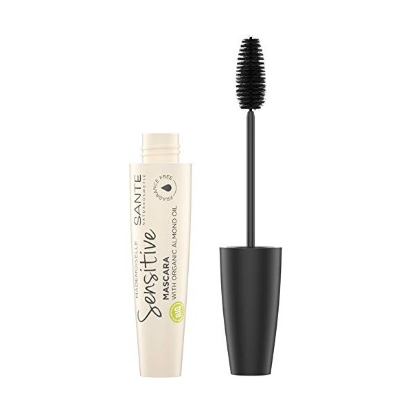 SANTE Naturkosmetik Mademoiselle Sensitive Mascara 01 Mascara noir volume & longueur sans parfum pour les yeux sensibles et s