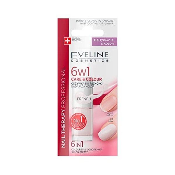 Eveline Cosmetics Nail Thérapie Condition professionnelle des ongles avec couleur 6in1, 5 ml, français