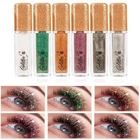 Holzsammlung ensemble de mascara de couleur imperméable, 6 Couleurs longue durée, anti-taches,mascara à cils volumineux épais