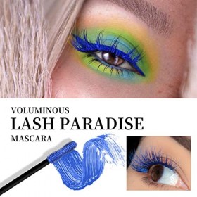 Mascara Coloré, MKNZOME 7 Couleurs Mascara Waterproof Longue Tenue Mascara Fibre de Soie 4d Maquillage Femme Yeux pour Hallow