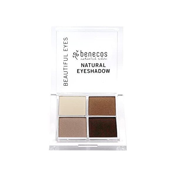 benecos - natural beauty Ombre à paupières 4 couleurs Coffee&Cream Bio 8g