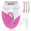 Epilateur Electrique Femme, Épilateur Facial Sans Fil de cheveux avec Lumière LED, Rechargeable Mini Épilateur Tondeuse pour 