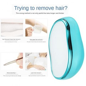 Épilateur Physique Indolore pour Femme Homme, Épilateur Cristal Indolore, Épilateur magique Gomme À Cheveux en Cristal, Porta