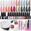 Kit Vernis Semi Permanent Gel, Phoenixy Lampe U V LED 36W 12 Couleurs Vernis Gel Base et Matt Top Coat Strass Décor Kit Manuc