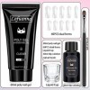 Lofuanna Kit Dextension Dongles en Poly Gel-60ML Clair Gel de Construction avec Solution Glissante,Forme dongle Pinceau à 