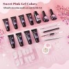 Ongle Gel Kit Complet 8*15ml, Nail Extension Gel, Kit Ongle Gel UV, Gel Construction Ongle Uv avec Décorations et Accessoires