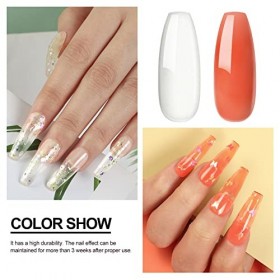 COSCELIA Kit Ongle Gel UV Complet 4pcs Kit Gel de Construction Ongle UV Kit Ongle Gel Complet 36W Lampe Ongle UV/LED Base et 