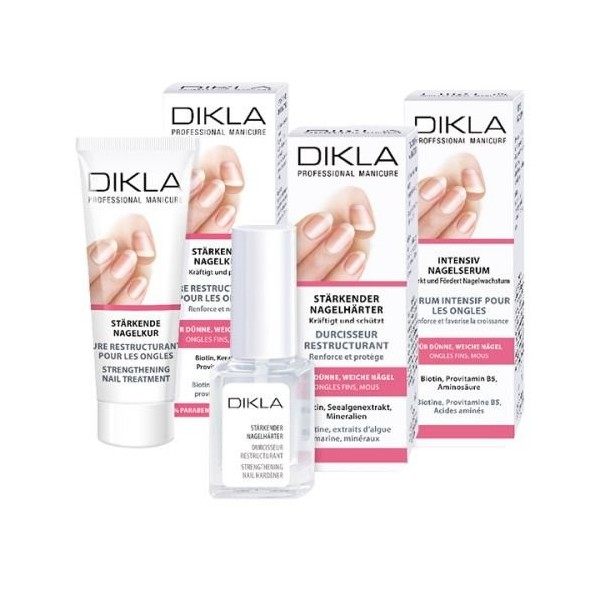 DIKLA - Kit de soin spécial pour ongles doux et fins | pour des ongles parfaitement soignés.