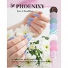 Phoenixy Poly Ongle Gel Kit 9 Couleurs Transparent Rose Pailleté Kit Ongle Gel UV Complet Professionnel Gel Poly pour Ongles 