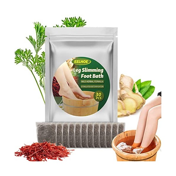 Noeborty Wormwood Foot Soak, Sac de Bain de Pieds Dabsinthe, Lymphatique Foot Soak Hot Bath, Améliorer la Qualité du Sommeil