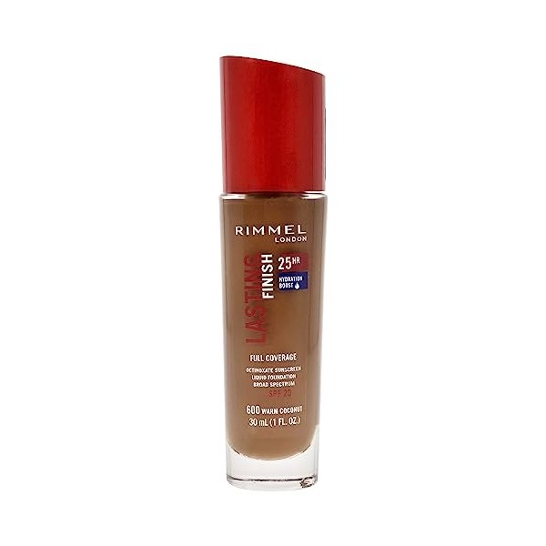 Rimmel London Lasting Finish 25Hr Full Coverage Foundation SPF 20-600 Warm Coconut For Women 1 oz Foundation