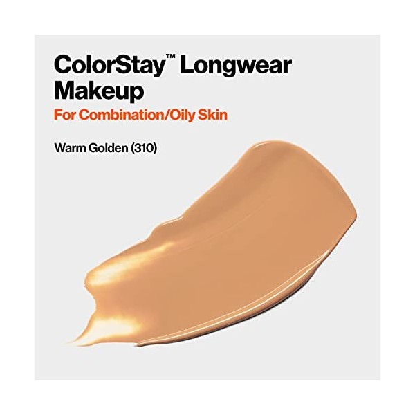 Revlon ColorStay Makeup, Combination/Oily Skin, Warm Golden, 1 Ounce