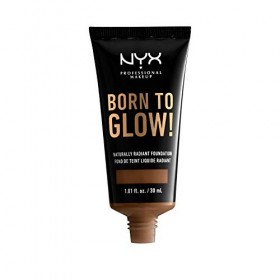 NYX Professional Makeup Fond de Teint Éclat Born to Glow, Fini Éclatant, Couvrance Moyenne Modulable, Formule Vegan, Teinte :