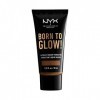 NYX Professional Makeup Fond de Teint Éclat Born to Glow, Fini Éclatant, Couvrance Moyenne Modulable, Formule Vegan, Teinte :