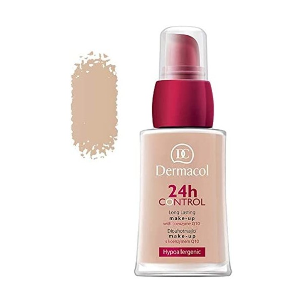 Dermacol - Fond de Teint Couvrant Professionnel 24H Control, Avec Coenzyme Q10 Pour Peaux Sèches et Grasses, Longue Durée et 