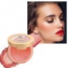 Oulac Blush Fard à joues Metallique Briller | Eclat Naturel | Couleur Riche| Maquillage Végétalien | 4.8g Sweet Date F03