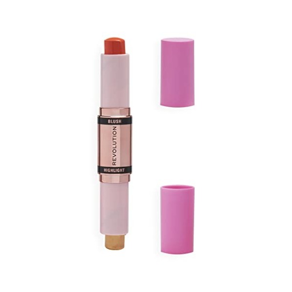 Makeup Revolution, Bâton Fard à Joues et Illuminateur, Golden Shine, Fard à Joues et surligneur, 4.3g