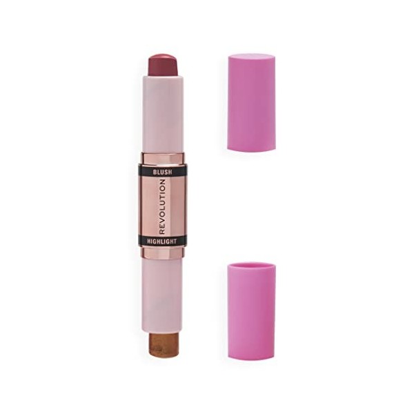 Makeup Revolution, Bâton Fard à Joues et Illuminateur, Golden Shine, Fard à Joues et surligneur, 4.3g