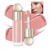 Rechoo Blush Liquide, Blush Stick Rose Mat pour le Maquillage, Blush Crème Lightweight and Blendable, Make-up Blush Longue Du