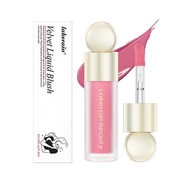 Maquillage blush crème doux mat : blush liquide léger et résistant aux taches, finition rosée naturelle pour les joues, sensa