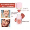 Blush Liquide Pour Joues, Maquillage Blush Liquide en Gel, Texture Léger Fards à Joues Liquides pour Joues, Sensation de Légè