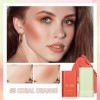 Creme-Rouge-Stick, Greatlizard Cream Blush Stick for Face Cheek Lip Eye, Velvet Mousse Texture, Wasserfester Rouge-Stift,Natu