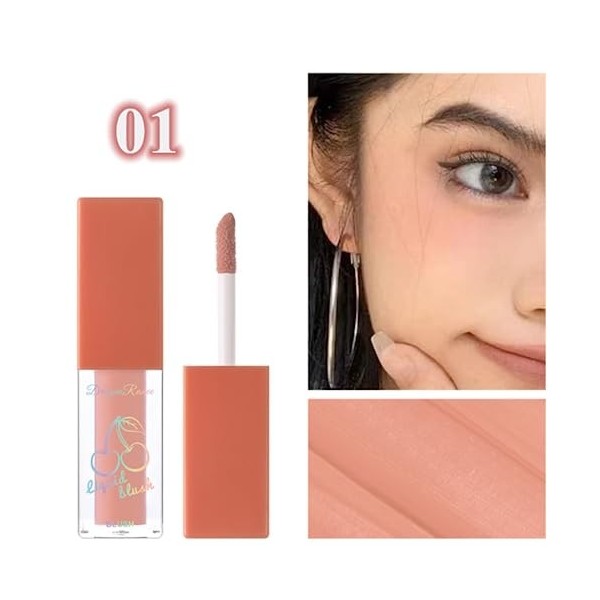 Blush Liquide,Cream Blush Stick,Blush Liquide Maquillage Crème Longue Durée Blush Liquide Cosmétiques pour Femmes et Filles 