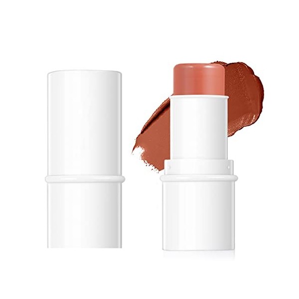 Bâton de blush monochromatique, trio de blush, contour, surligneur et hydratant pour maquillage des joues et des lèvres, faci