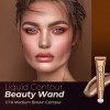 Blush et Fards à Joues Contouring Liquide Set, Stick Contouring Visage Creme Waterproof, Highlighter Bronzer Blush Liquide, C