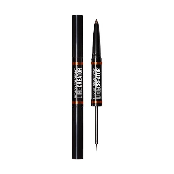 Revlon ColorStay Line Creator Eyeliner liquide à double extrémité et crayon khôl fumé, maquillage des yeux, étanche et résist