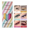 6 Pièces Liquid Eyeliner, Eyeliner Pen, eye liner couleur liquide waterproof mat, crayon pour les yeux colorés hautement pigm