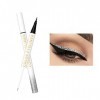 Double Ended Eyeliner Set - Noir & Métallique Liquid Eyeliner Glitter Eyeliner Liquid Sparkling Eyeshadow Imperméable à l’eau