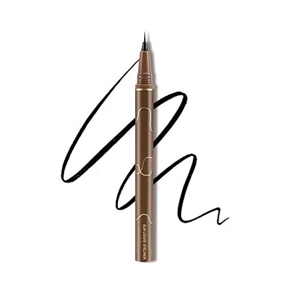 Boobeen Eyeliner liquide ultra fin et précis Stylo Eyeliner liquide imperméable à pointe feutre Séchage rapide Définition lis