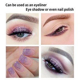 Boobeen Colorful Glitter Eyeliner Liquid Shimmer Eyeliner Waterproof Metallic Eyeliner Smudge-Proof Convient aux femmes, 1 Pc