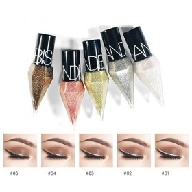 5 couleurs Liquid Glitter Shiny Eye Liners Cosmetics High Pigment Shimmer Sparkling Silver Metallic Eyeliner Coloré Nacré Lon
