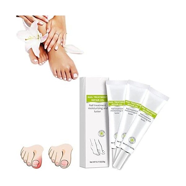 DUBUSH Gel de paronychie, Gel de réparation pour Le Traitement des Ongles, crème dessence de réparation des Ongles fongiques