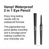 Pupa Milano Vamp! Waterproof 2 in 1 Eye Pencil - 101 Rockstar Grey For Women 0.12 oz Eye Pencil