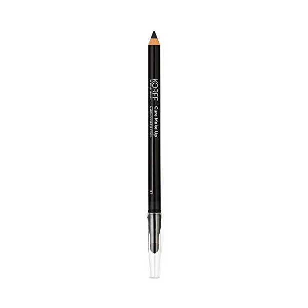 Korff Crayon Yeux Cure Make Up Doux avec Désodorisant pour Infinite Dégradée, Couvre Moyenne, Soin Défini et Intense, 01 Noir