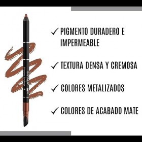 Impala - Crayon Pour les Yeux Waterproof Avec Gomme en Silicone | 11 Marron Avec Paillettes | Ligne Définie ou Effet Flouté |