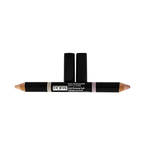 Pupa Milano Duo Highlighter Matt and Shine 001 Beige pour Femme Crayon pour Yeux 0,148 oz 4.38 ml