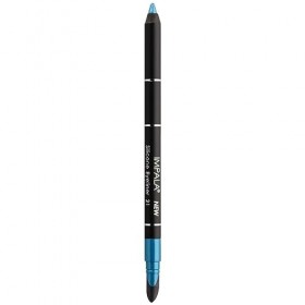 Impala - Crayon Pour les Yeux Waterproof Avec Gomme en Silicone | 21 Bleu Clair Métallisé | Ligne Définie ou Effet Flouté | T