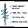 Impala - Crayon Pour les Yeux Waterproof Avec Gomme en Silicone | 21 Bleu Clair Métallisé | Ligne Définie ou Effet Flouté | T