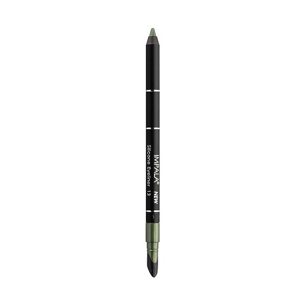 Impala - Crayon Pour les Yeux Waterproof Avec Gomme en Silicone | 13 Vert Émeraude | Ligne Définie ou Effet Flouté | Texture 