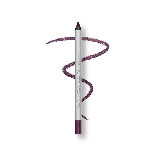 Wunder2 Super-Stay Liner Crayon Eyeliner Waterproof Longue Tenue, Teinte Glitter Purple Aubergine, 1 Unité