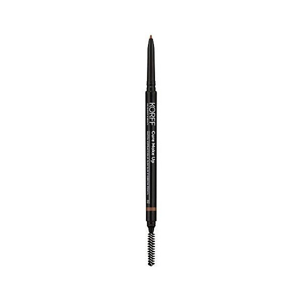 Korff Crayon à sourcils ultra-fin rétractable extra précise Définit les sourcils, facile à fumer, doux, longue tenue et Water