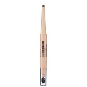 Maybelline New York 2 en 1 crayon à sourcils avec formule crème à poudre, brosse douce et mine fine, Total Temptation Brow De