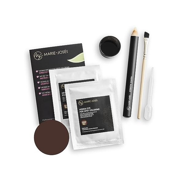 Marie-José & Co - Teinture naturelle et végétalienne pour sourcils - Suffisante pour 10 applications - Assortie avec un kit d