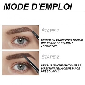 crayon sourcils microblading, crayon pour les yeux rétractable, sourcils naturels couvre les zones dispersées, Crayon à sourc