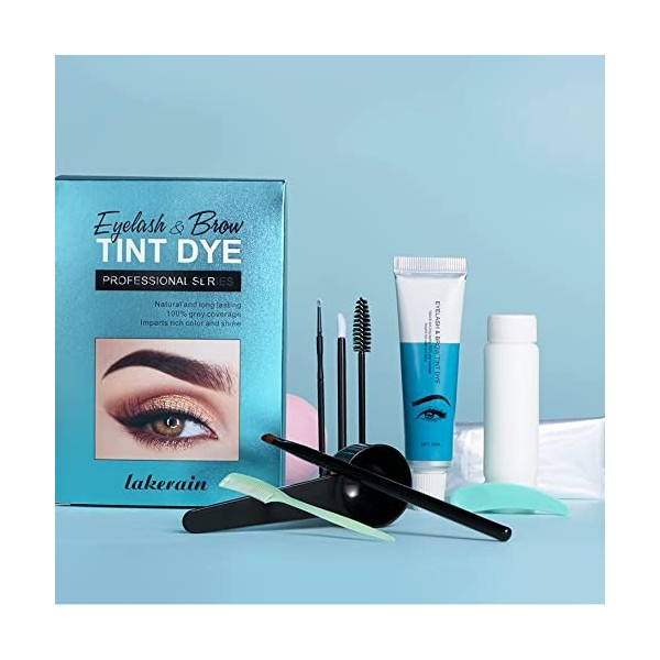 Kit de teinture de sourcils, couleur des sourcils, adapté au salon et à la maison marron 